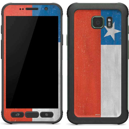 Chile Flag Distressed Galaxy S7 Active Skin